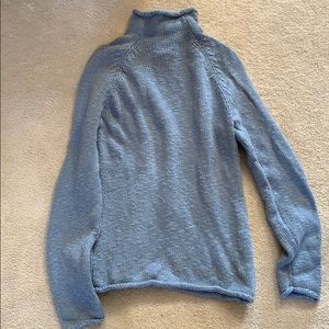 Sky blue wool turtle neck sweater